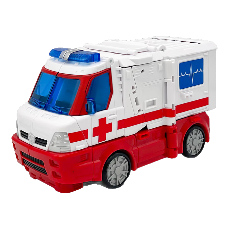 Kabaocheshen Rescue Alliance Transforming Car Ambulance Toy, Boys' Robot Elite Edition Medical Master Birthday Gift