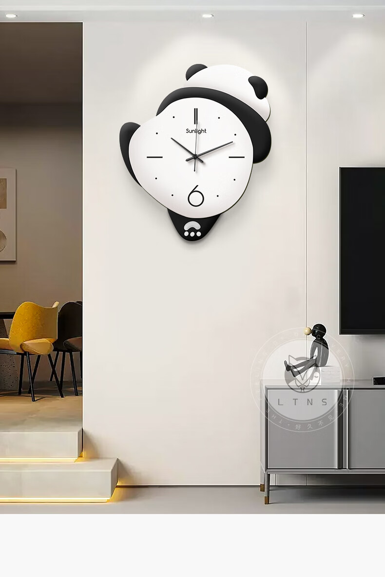 Long Time No See Vintage Style Wall Clock No Drilling Silent Creative Living Room Simple Dining Background Wall Clock 2026 New Model 7