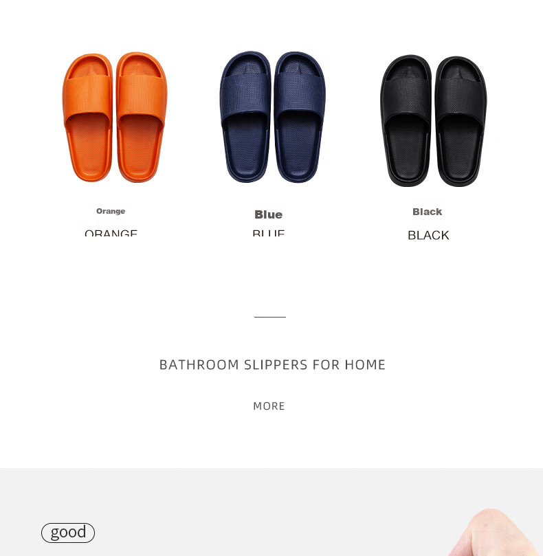 IQGD Slippers for Men And Women, Home Couple Style, Indoor And Outdoor Shower Sandals 002 Black Size 36-37 5