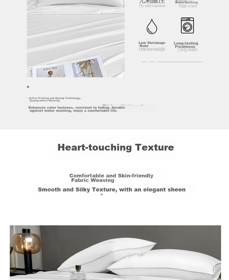 Ranpai Hotel White Pure Cotton Bed Sheet Single Piece, 60s Pure Cotton Bed Cover, for 1.8x2 Meter Bed 240x270cm 12