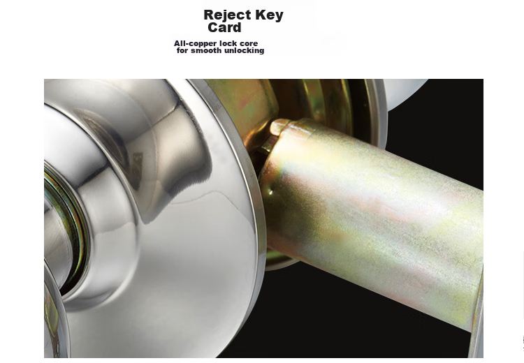 Fly.Globe Spherical Lock, Indoor Bedroom Door Lock, 304 Stainless Steel Ball Lock, with Double Latch 14