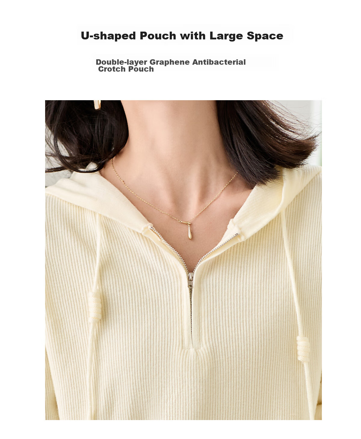 Chushen Women's Hooded Knit Sweater with Drawstring Half-Zip, Fashionable Casual Pullover Top S143Z3012 6