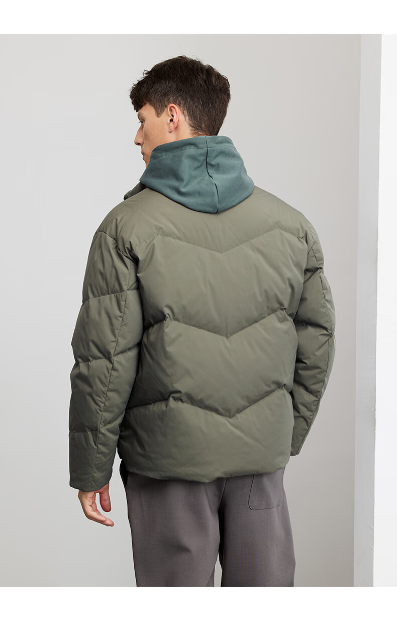 DANCING WOLVES [Windproof And Warm] Fashionable Stand-Collar Thick Versatile Men's Jacket, Thick down Coat, 001 Black, Size 185 8