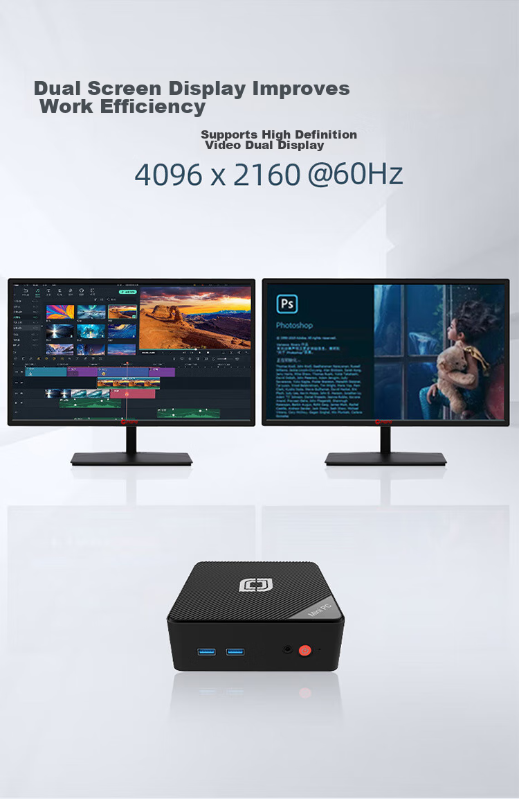 Jumper 2026 New Ryzen R7-8745H Mini Desktop PC Business Mini Tower WiFi+Bluetooth Barebone System 8