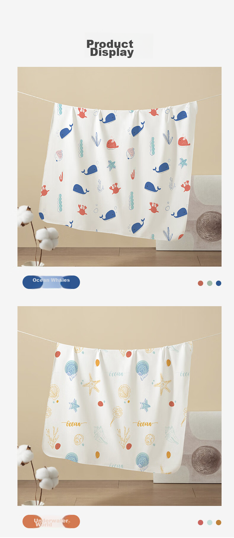 AIBEDILA Newborn Swaddle Blanket, Pure Cotton Baby Delivery Room Swaddling Cloth, Infant Wrap Blanket, Spring And Autumn Double-Layer, Little Fox 8