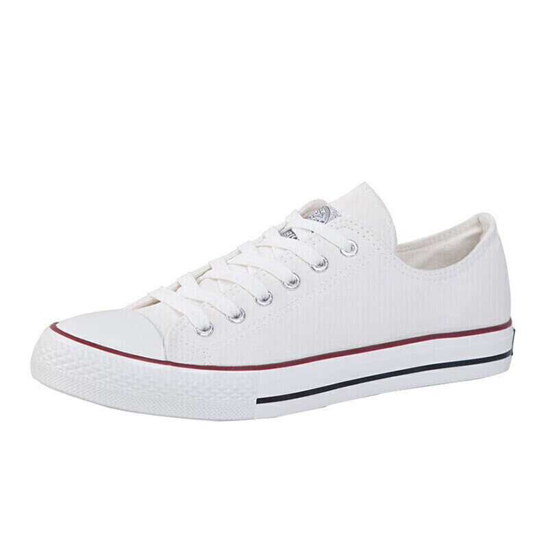 Warrior Classic Low-Top Canvas Shoes for Men And Women, Spring And Autumn Sneakers, Casual Shoes, Running Shoes for Couples, Sports Shoes, 391 White, Size 34