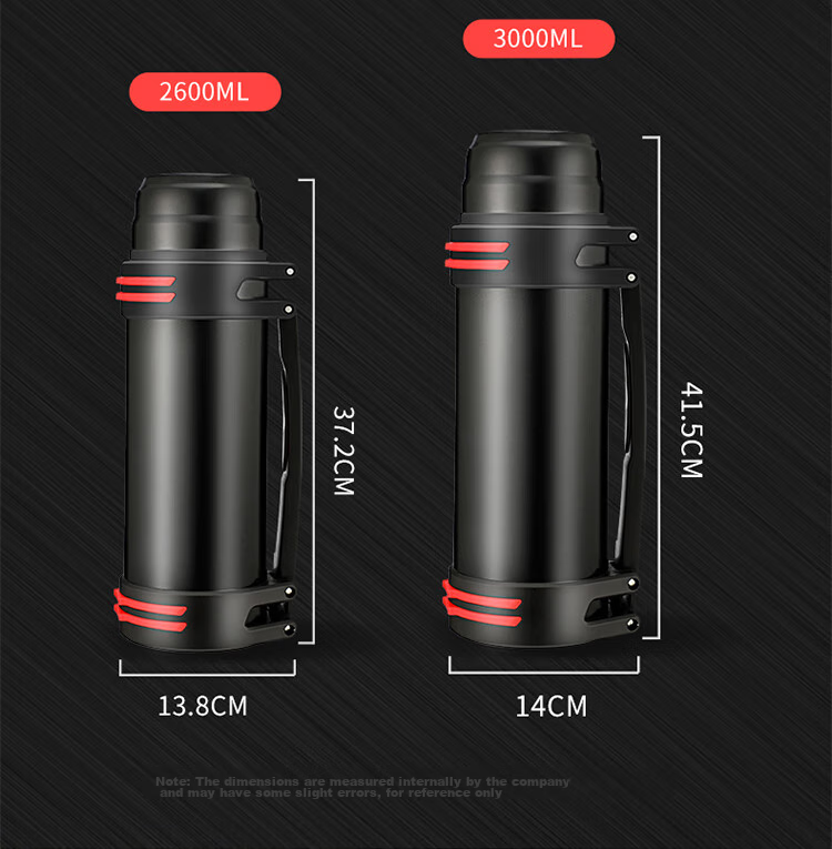 FUGURNG BESTJOY Insulated Water Bottle, Large Capacity Stainless Steel Thermos for Men, Car-Mounted Outdoor Portable Travel Hot Water Bottle, 2.2 Home And Garden Store 19