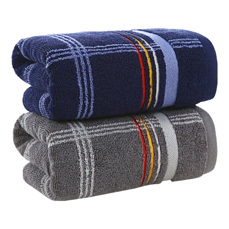 KING SHORE Towel, Satin Thickened Pure Cotton Towel, Class A Standard Sports Face Towel, 2-Pack, 72*36cm, 125g/piece