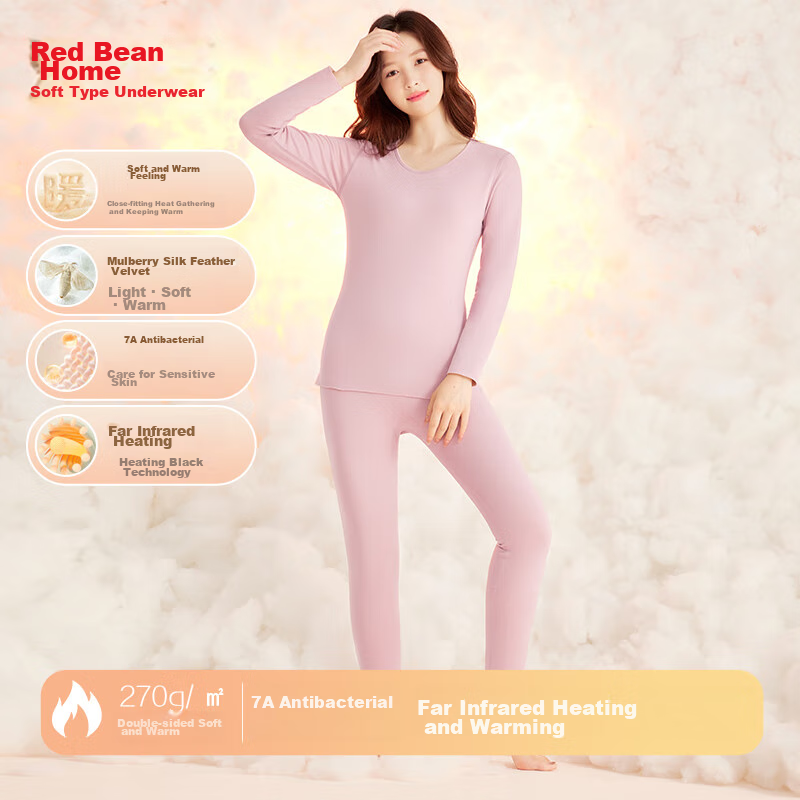 Hodohome Women's Underwear, Autumn And Winter, Yangli Ion Antibacterial, Anti-Mite, Anti-Static, Women's Thermal Underwear, Patch Style, Cloud Dance Purple, Size 175