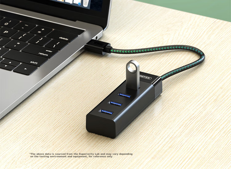 UNITEK USB3.0 Hub Expansion Dock High-Speed HUB Splitter for Laptops And Desktop Computers, USB Expansion Converter with Keyboard, Mouse And USB Drive Ports Y-3098ABK 4