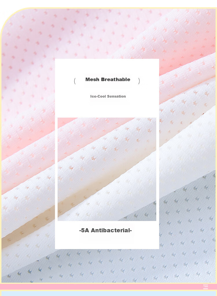LangSha Children's Underwear, Girls' Summer Thin Style, Youth Class A High School Students' Mesh Boyshorts, Four-Pack 3