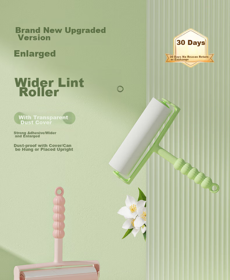 CHUSHE Lint Roller, 16cm Diameter, 7 Rolls, 420 Sheets, Clothes Lint Remover, Pet Cat Dog Carpet Cleaning Tool 4