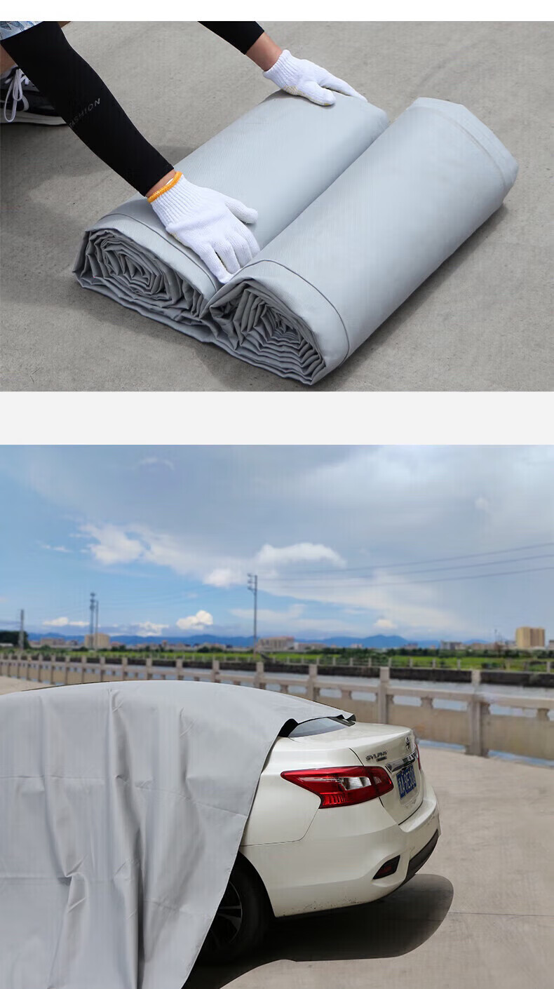 Minggu Automotive Fire Blanket Car Fireproof Blanket New Energy Electric Vehicle Firefighting Fiberglass 6m x 8m CY1530 5