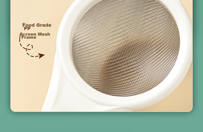 COOKSS Baby Food Preparation Tools, Strainer Mesh, Soy Milk Filter, Egg Tart Liquid Stainless Steel Filter, for Home Baking 4