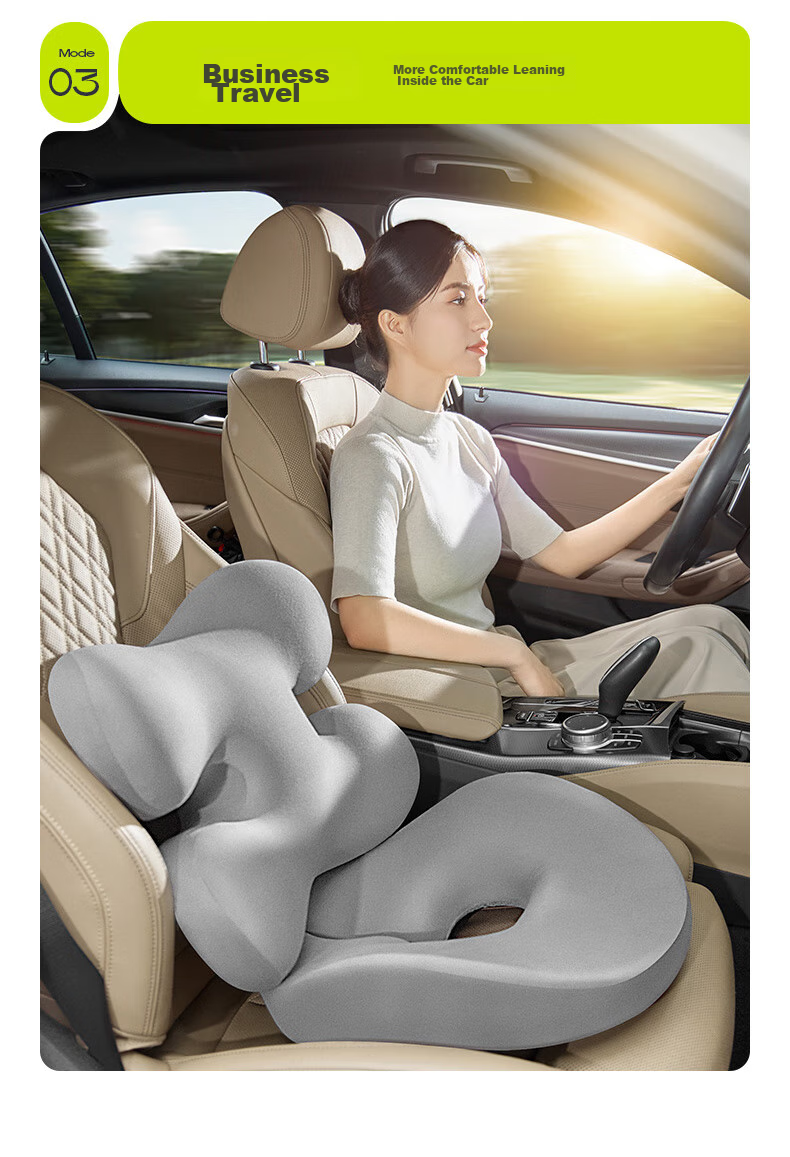 Car Seat Cushion, Lumbar Support for Office And Car, Memory Foam Backrest Pillow, Chair Lumbar Support, Seat Cushion, Lumbar Pad 12