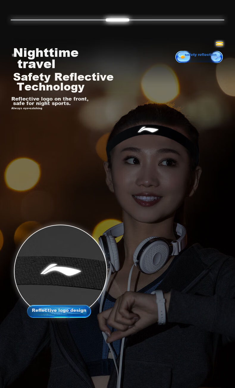 Li-Ning Sports Headband for Men And Women, Sweat-Absorbing Headband, Sweat-Stopping Band, Running Sweat-Guiding Band, Basketball Sweat-Proof Headband, Hair-Tying Band, Head Hoop 8