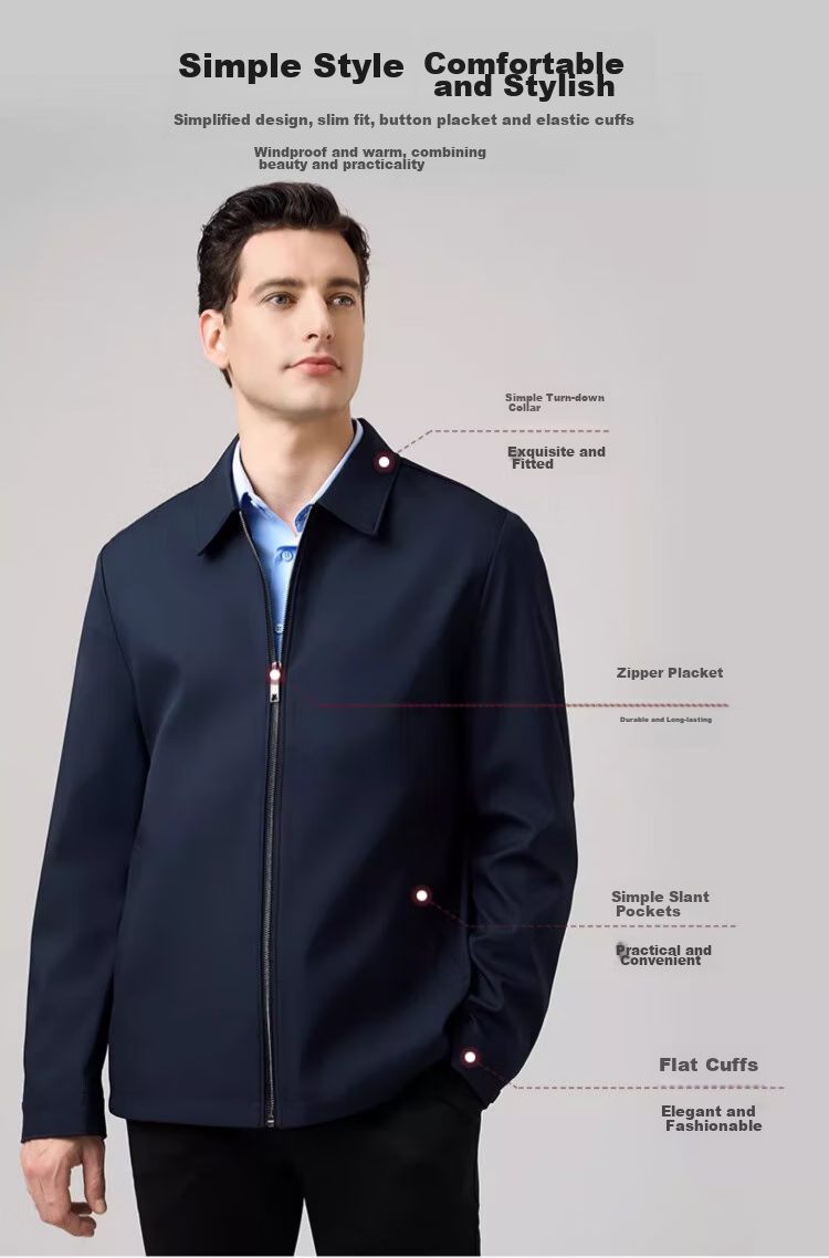 Yalu Administrative Jacket for Men, Spring 2026 Business Casual Dad's Outerwear, Middle-Aged And Elderly Menswear Coat, Cadre Clothing 3