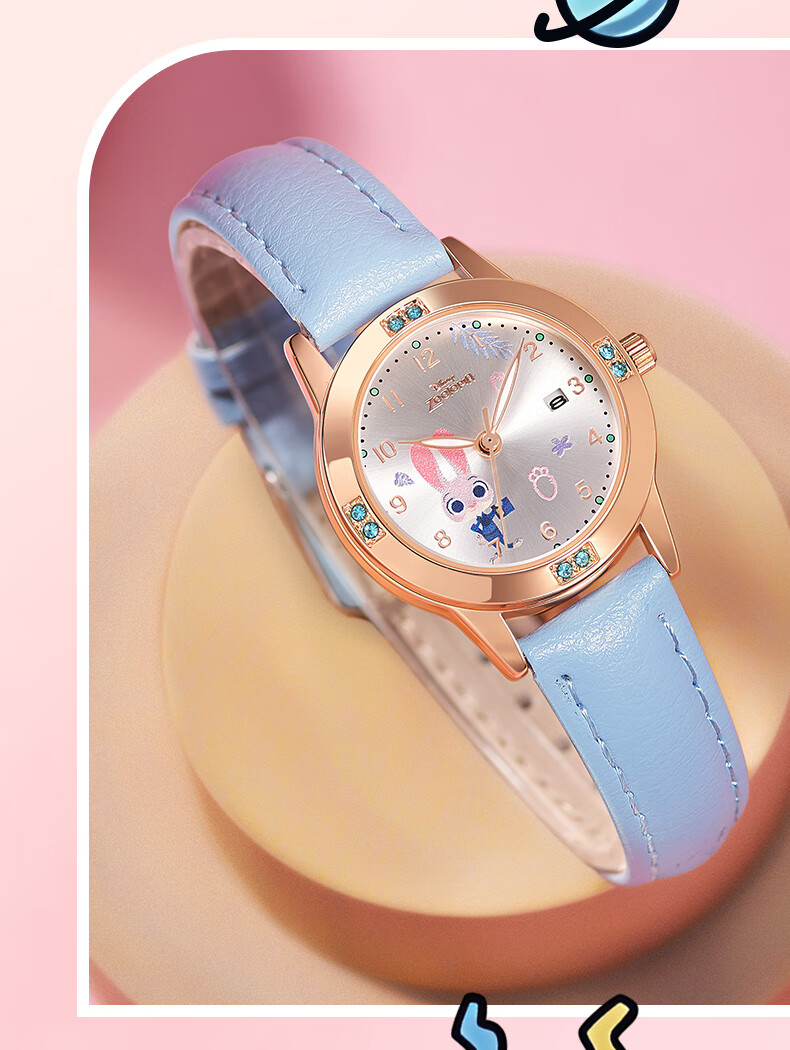 Disney Judy Collaboration Cute Kids Waterproof Quartz Watch for Elementary to High School Students Birthday School Gift 7