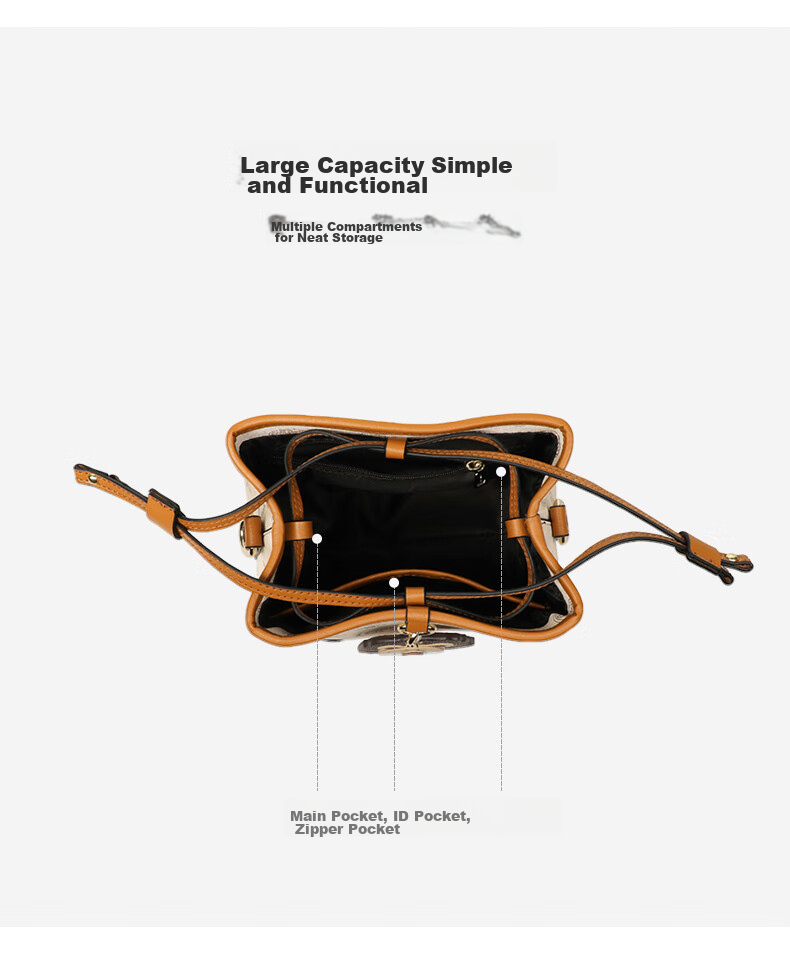C.BANNER Women's Handbag, Bucket Bag, Crossbody Bag, Luxury Shoulder Bag, High-End Commuter Brand, Birthday Gift for Girlfriend on May 20 5
