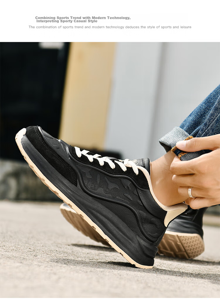 CARTELO Men's New Shoes for Summer And Autumn, Versatile Casual Sports Running Travel Hiking Retro Soft Thick-Soled Dad Shoes 41