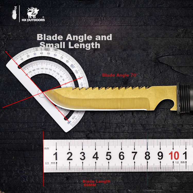 HX OUTDOORS Multi-Functional Military Shovel Folding Spade Iron Shovel Outdoor Equipment Car-Mounted Military Shovel Jiaolong Tactical Shovel 17