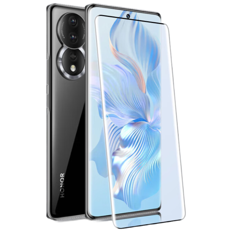 Baozou [Compensation for Defective Products] Suitable for Honor 80 Tempered Glass Screen Protector, Honor 80/nova10 Phone Film, HONOR Curved Full-Screen Coverage High-Definition Anti-Scratch Anti-Fingerprint Screen Protector