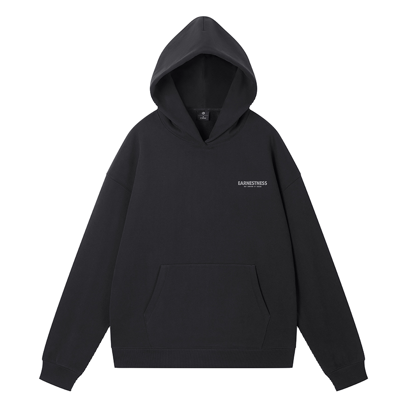 JD Original Hoodie for Men, Spring And Autumn Style, Long-Sleeve Sweatshirt, Heavy Brushed Fabric, Loose Fit, New Design Top, Medium Gray XXL