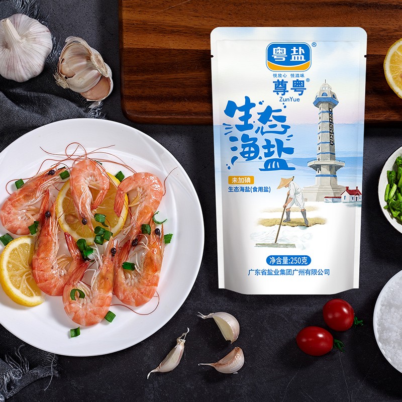 粤盐生态海盐250g*4 无碘盐 食用盐无抗结剂0添加 富含多种微量元素