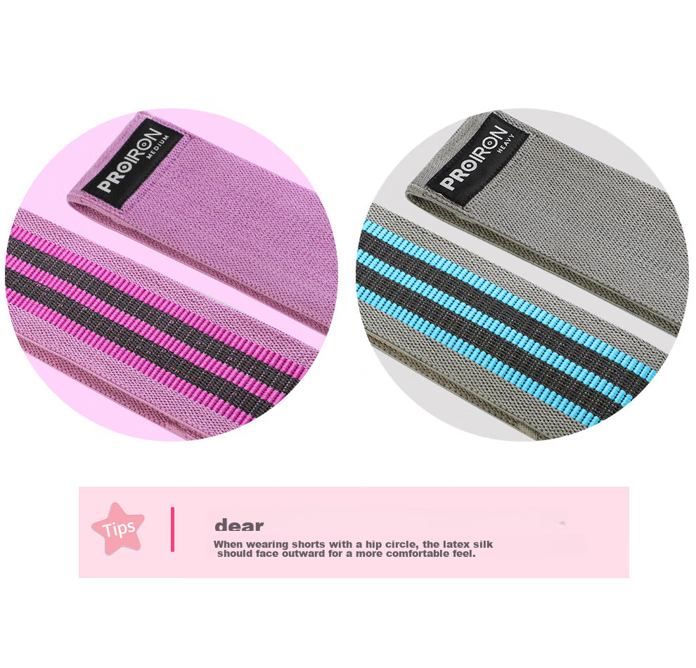 PROIRON Puli'ai Elastic Resistance Band Set for Strength Training, Fitness, Yoga Leg And Glute Exercises - 3 Pieces 7