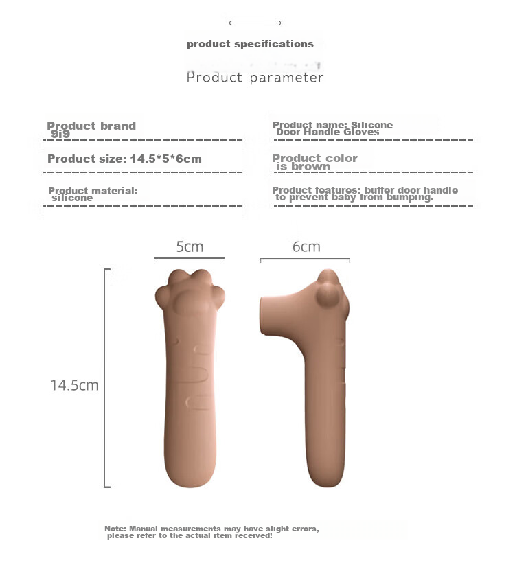 9I9 Children's Door Handle Protector, Baby Room Door Pull Handle Anti-Collision Protection Silicone Cover 21A458 2