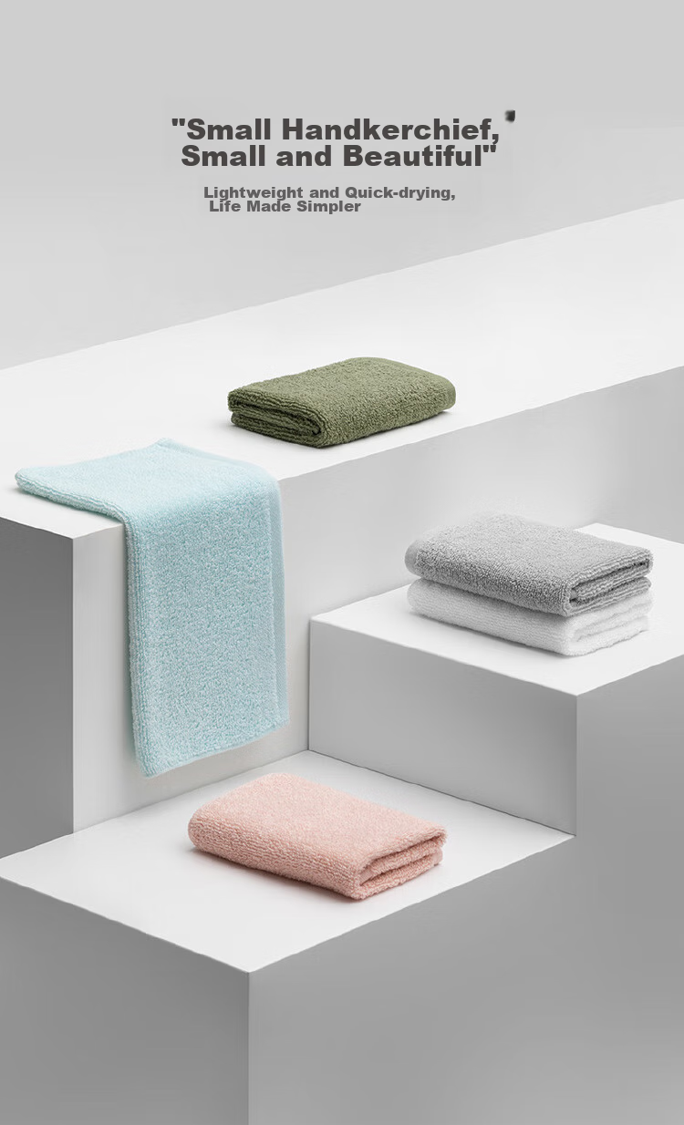A-Life Children's Cotton Face Towels, 4-Pack, Pure Cotton Household Small Towels, Absorbent Soft Sweat-Wiping Face Towels for Sports And Daily Use 5