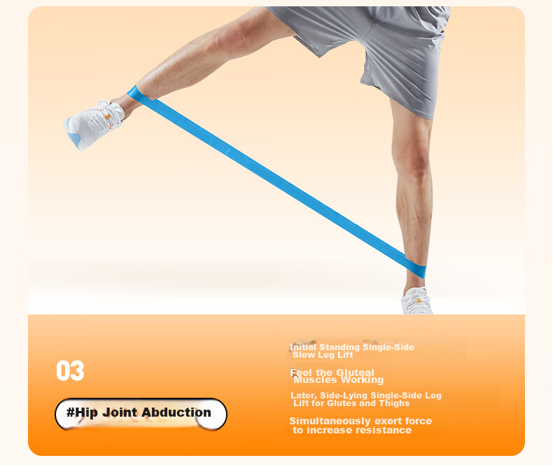 Li-Ning Elastic Resistance Band Fitness Leg Stretching Yoga Equipment, Hip And Buttocks 15 Lbs 9