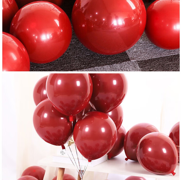 Abaoli Wedding Balloons, Wedding Scene Decoration, Birthday Backdrop, Proposal Decoration, Red Balloons, Complete Wedding Supplies 10