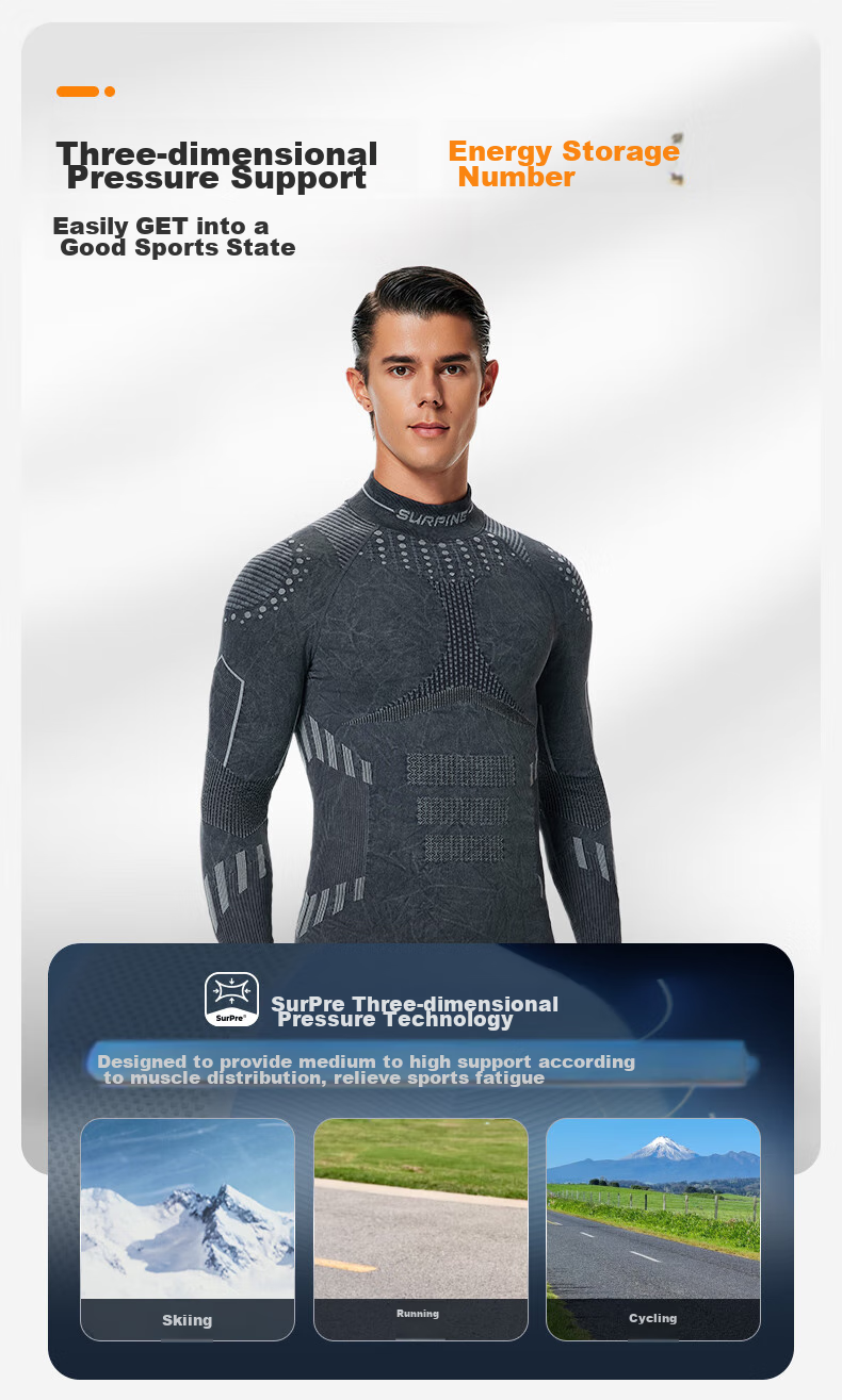 SURPINE Fearless Series Oqunke Design Quick-Dry Moisture-Wicking Ski Warm Functional Jacket for Men And Wome 6