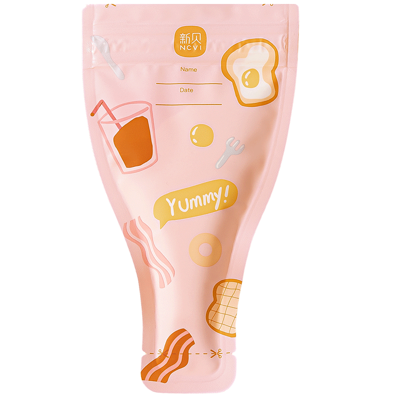 Xenbea Milk Powder Storage Bag, Food Storage Bag, Milk Powder Storage Bag, Thickened Leak-Proof (Peach Flavor), 9178