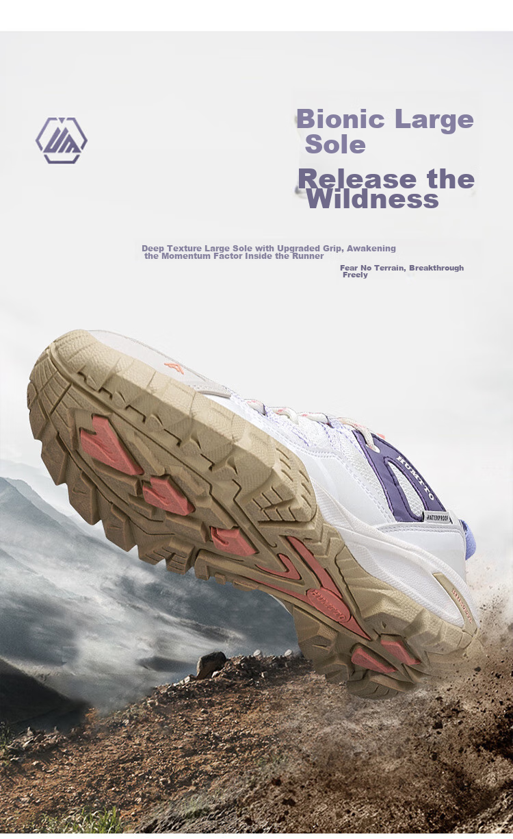 HUMTTO Non-Slip Hiking Shoes, All-Season Mesh Breathable Casual Women's Shoes, Outdoor Mountaineering Shoes, Beige/oatmeal, Size 37 3