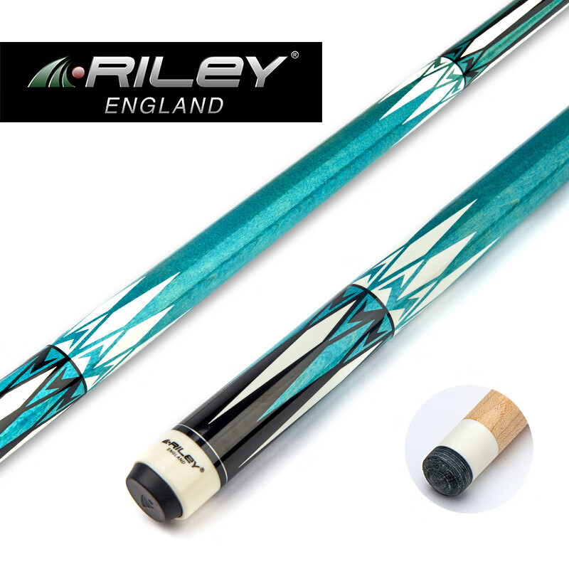 RILEY Pool Cue RMP-1, Chinese 8-Ball American 9-Ball Cue, Big Head Eight-Ball Black Eight Scoring Pool Cue, 12.75 Inches