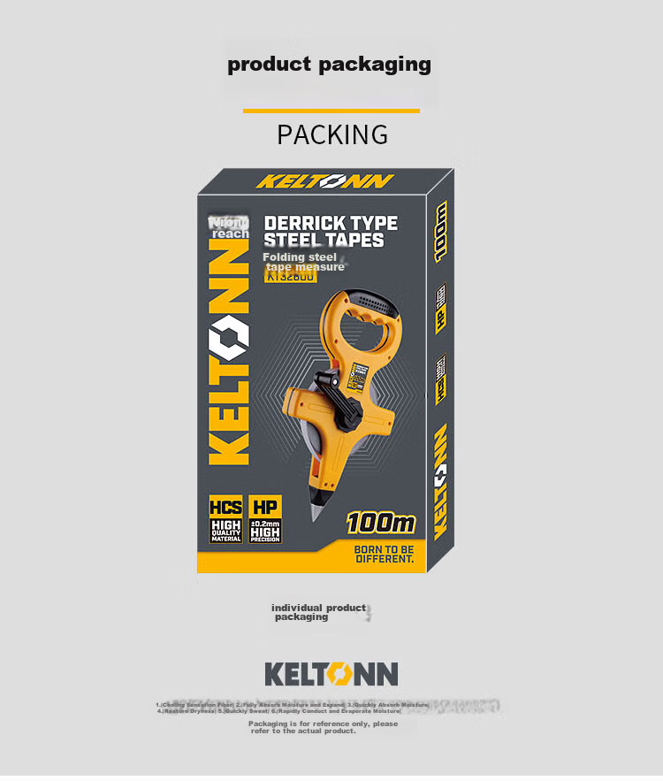 KELTONN Steel Tape Measure, 100 Meters, Handheld And Stand-Up Cross-Shaped Long Tape Measure, Engineering Ruler, Measuring Tape, Meter Ruler, Renovation Measurement Ruler 8