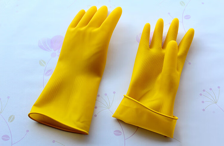 jy 加厚乳橡胶清洁皮手套物业保洁洗碗劳保牛筋防水耐酸碱家务防护