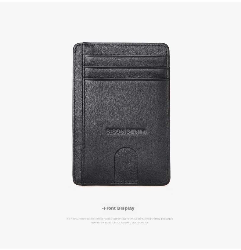 Meizhouyeniou Card Holder for Men, Ultra-Thin, Top-Grain Leather, Multi-Slot ID Holder, Birthday Gift for Boyfriend 16