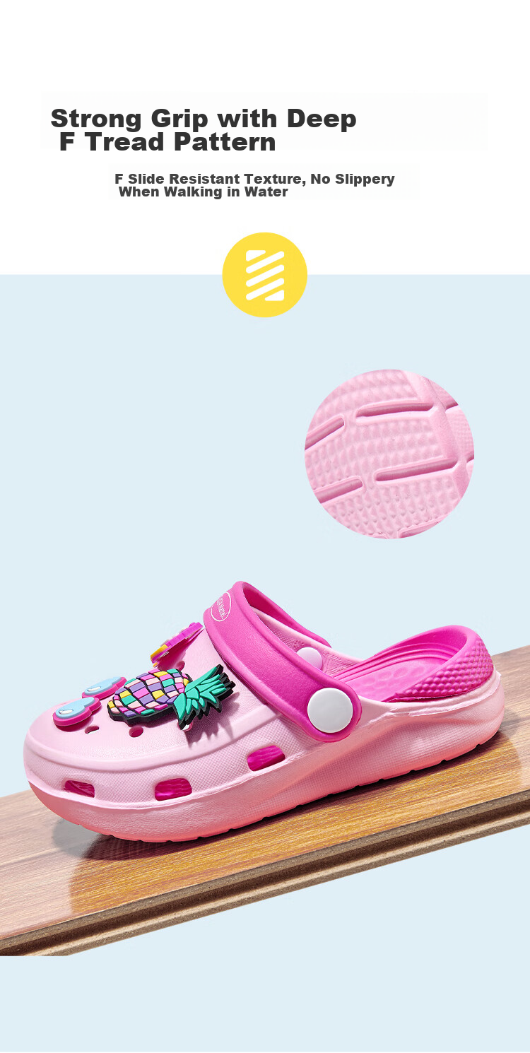 Barbie Children's Sandals, Summer Kids' Clogs, Girls' Beach Sandals, Girls' Slippers, BB240010, Pink/purple, Size 180 8