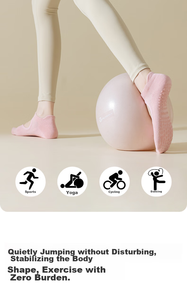 Ziyouxi Yoga Socks for Women, Professional Sports Fitness Non-Slip Socks, Pilates Mesh Breathable Seamless Anti-Pilling Boat Socks for Spring And Summer 8