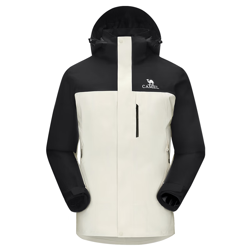 CAMEL Women's Three-In Jacket, Spring And Autumn Style for Men And Women, Outdoor Windproof Waterproof Casual Coat, Travel Hiking Wear