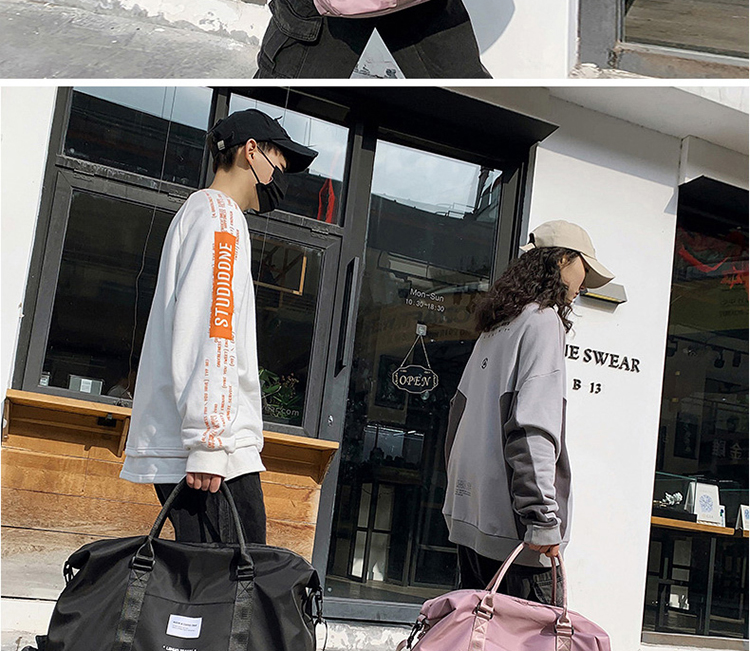 Lehuolvxing Travel Bag for Men, Large Capacity Handheld Luggage, Portable with Handle, Suitable for Short Trips And Carry-On, Simple Storage Bag 21