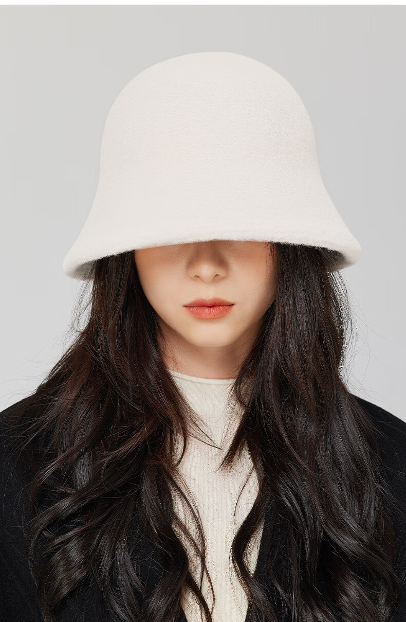 MISSION UV Wool Warm Fisherman Hat for Women, Autumn And Winter Bucket Hat, Versatile Face-Slimming Winter Hat, Windproof And Cold-Resistant Hat for Women in Winter Seaso 10
