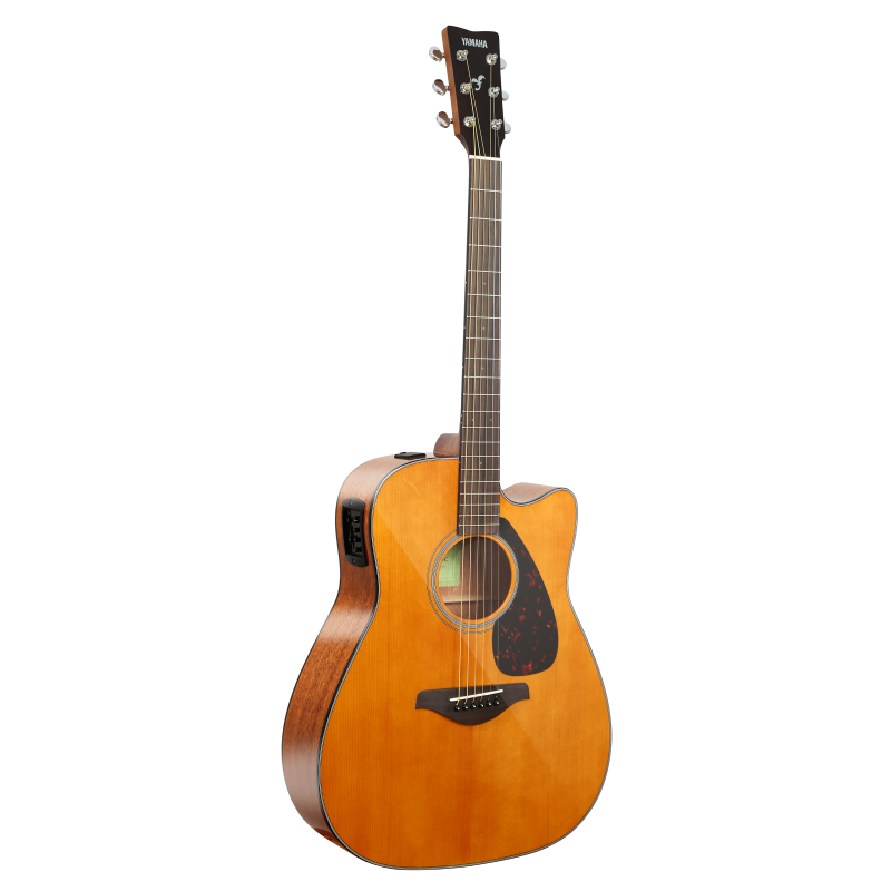 YAMAHA FGX800CVN North American Model, Solid Top Beginner to Intermediate Acoustic Guitar, Cutaway Guitar, 41-Inch Vintage Color