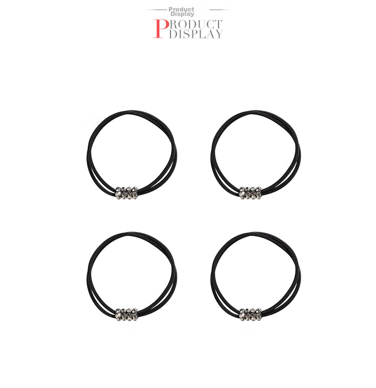 CHIMERA 4 Double-Layer Hair Ties, Simple Bun Hair Bands for Women, High Ponytail Durable Hair Elastics, Hair Accessories, Mid-Autumn Festival Gift for Wome 3