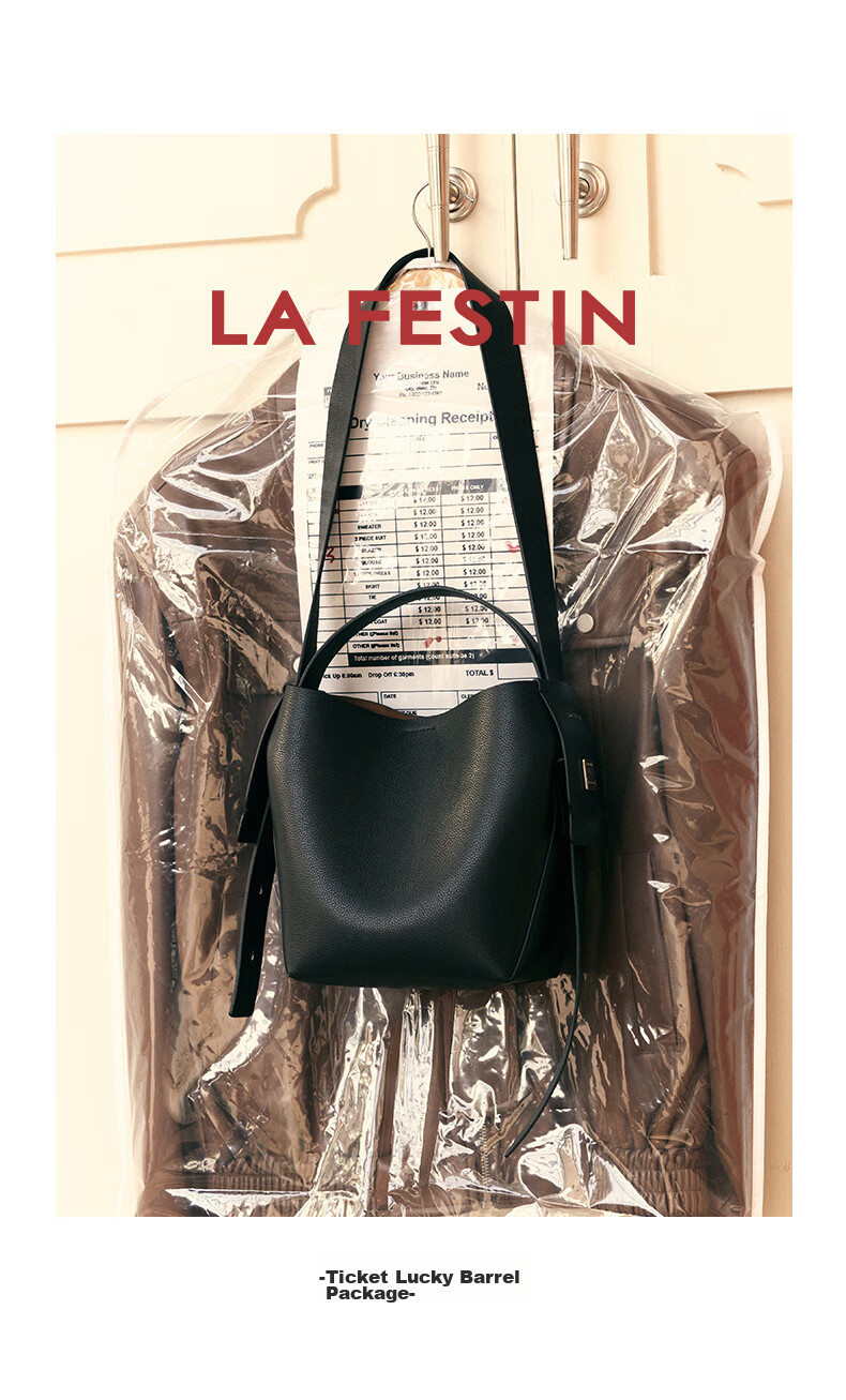La Festin [Guli Nazha's Choice] Ticket Bucket Bag, Single Shoulder Crossbody Women's Handheld Water Bucket Bag, Birthday Gift for Girls 4
