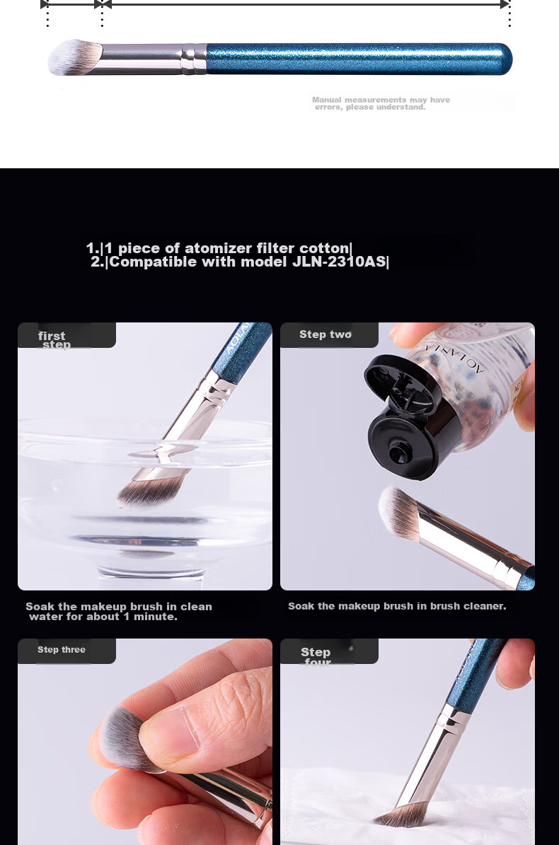 AOLANLA Slanted Finger Concha Concealer Brush 270G Seamless Brush for Covering Spots, Acne Marks, Dark Circles, Eye Bags, Tear Troughs Makeup Brush 10