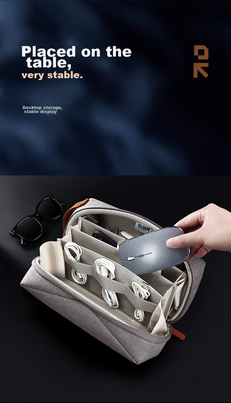 Biyoumei Computer And Digital Accessories Storage Bag, Charger Organizer, Cable Storage Pouch, Large Capacity Travel Volcano Portable Bag 7